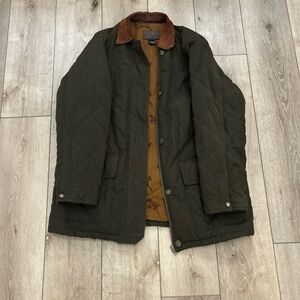 Vintage Lauren by Ralph Lauren Jacket with Suede Collar and Horse-Print 1980s